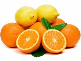 Lemon and orange